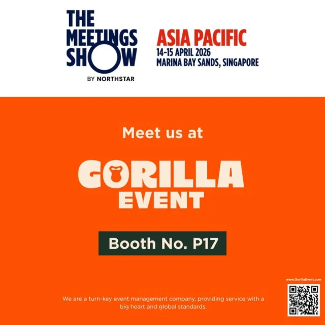 We’re heading to The Meetings Show Asia Pacific 2026!

Catch Gorilla Event on 14–15 April at Marina Bay Sands, Singapore.

Let’s connect and create something impactful together. We are ready to be your local partner in Thailand. 

Global vision. 
Local execution. 
Trusted delivery.

ตามพวกเราไปร่วมงานครั้งแรกกันที่งาน The Meetings Show Asia Pacific 2026!

ได้ในวันที่ 14–15 เมษายน ที่ Marina Bay Sands ประเทศสิงคโปร์

พร้อมที่จะได้ทักทายกับทุกๆคนเลยครับ ✨

ติดต่อและติดตามทีมลิงยักษ์ 🦍
🌐 www.GorillaEvent.com
📞 +66 83 498 0062
📧 info@gorillaevent.com 
 #themeetingshow #singapore #EventManagement #eventorganizer #GorillaEvent #Findtheperfection