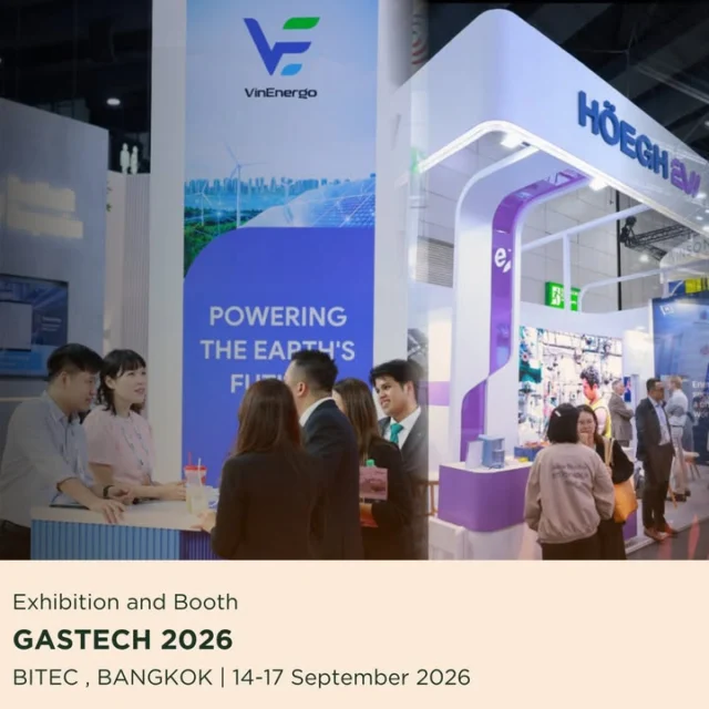 4 Countries. 4 Unique Identities.
Another project by Team Gorilla Event
at Gastech Bangkok 2026.

Starting with host country Thailand,
the Ministry of Energy Pavilion showcased the country’s energy potential through a distinctive and well-balanced space.

Höegh Evi from Norway
brought its brand identity to life through signature colours and structural design.

NNPC from Nigeria
combined a strong visual presence with a functional space designed for meetings and business conversations.

And VinEnergo from Vietnam
stood out with its impressive height, bold design, and efficient use of space throughout the four day event.

Thank you for trusting Team Gorilla Event
to design and bring these four spaces to life
at Gastech Bangkok 2026.

4 ประเทศ 4 คาแรกเตอร์
กับอีกหนึ่งผลงานของ Team Gorilla Event
ใน Gastech Bangkok 2026

เริ่มจากประเทศไทย ประเทศเจ้าภาพ
กับ บูธกระทรวงพลังงาน
ที่ถ่ายทอดศักยภาพของไทยออกมาได้อย่างลงตัว

Höegh Evi จากนอร์เวย์
กับการใช้สีและโครงสร้าง
เพื่อถ่ายทอดเอกลักษณ์ของแบรนด์ให้ชัดเจน

NNPC จากไนจีเรีย
พื้นที่ที่ออกแบบให้โดดเด่น
พร้อมรองรับการประชุมและพูดคุยธุรกิจได้อย่างเต็มที่

และ VinEnergo จากเวียดนาม
กับโครงสร้างสูงสะดุดตา
ผสานดีไซน์และการใช้พื้นที่อย่างคุ้มค่าตลอด 4 วัน

ต่างประเทศ ต่างแบรนด์ ต่างเรื่องราว
แต่ทุกพื้นที่มีเป้าหมายเดียวกัน
คือการถ่ายทอดตัวตนให้โดดเด่นบนเวทีระดับโลก
ขอขอบคุณทุกความไว้วางใจที่ให้  Gorilla Event ได้ร่วมออกแบบและสร้างสรรค์ทั้ง 4 พื้นที่
ใน Gastech Bangkok 2026 ครับ

#GorillaEvent #Gastech2026 #GastechBangkok #exhibition